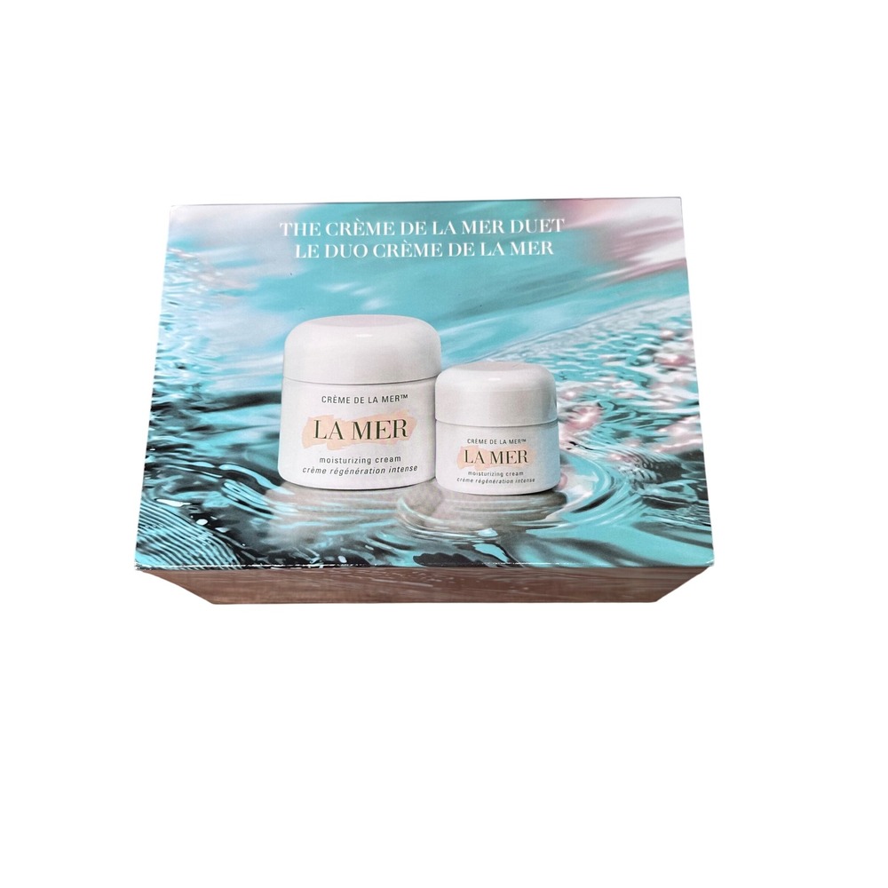 La Mer The Creme de la Mer Duet Moisturizing Cream Set 2oz & 0.5oz with Case